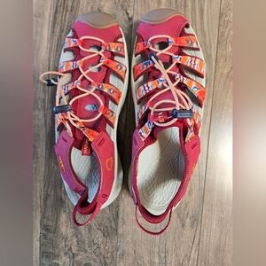Keen Red and Orange Outdoor Waterproof Sandals, Size 11
